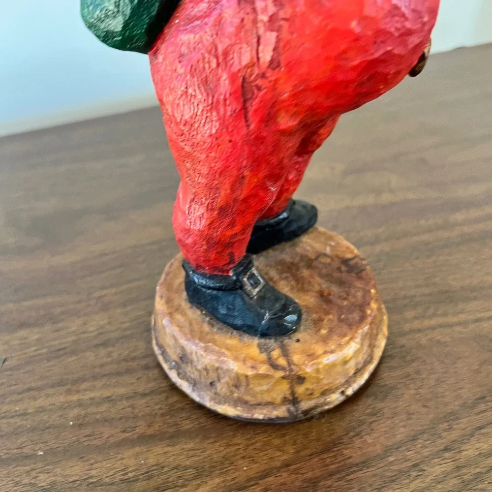 Vintage Style 1881 Santa Claus Figurine Father Christmas Rustic Holiday Decor